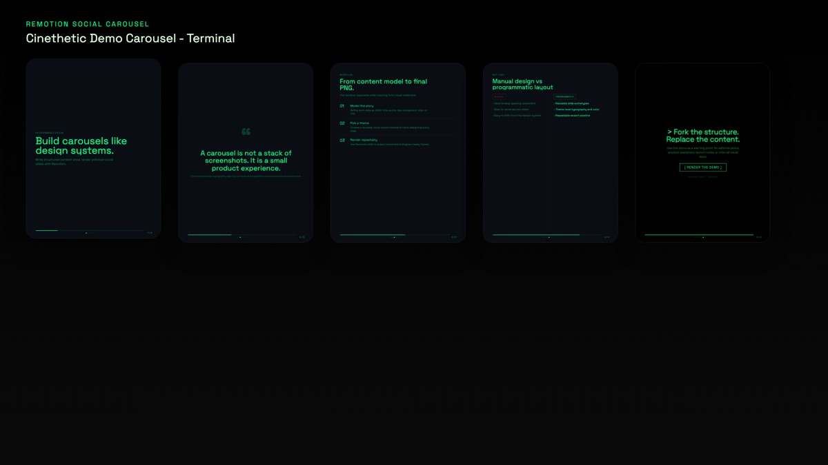 Terminal variation preview